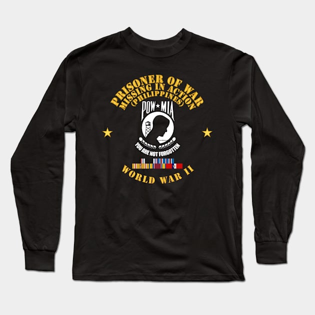 POW - MIA - Phil w WWII POW SVC Long Sleeve T-Shirt by twix123844